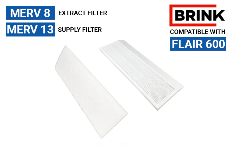BRINK FLAIR FILTER SET (1x G4/MERV 8 and 1x F7/MERV13) - Image 3